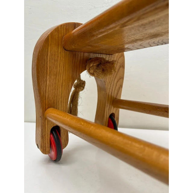 Vintage Wooden Childs Toy Dog on Wheels, 1960s For Sale - Image 4 of 12
