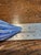 Mid-20th Century Italian Murano Glass Slipper With Blue and White Zanfirico Ribbon Filigree For Sale - Image 10 of 11
