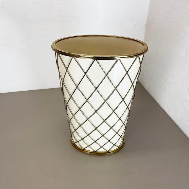 Brass Umbrella Stand from Vereinigte Werkstätten München, Germany 1950s For Sale - Image 4 of 18