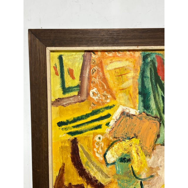 Abstract painting signed Gert [Gertrude] Fuhrman, dated 1957. It’s a joyous celebration of young motherhood and domestic...