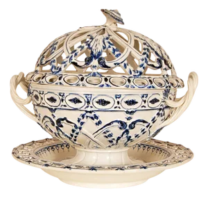 Pierced Lattice Tableware Basket from Wedgwood, 18th Century, Set of 3