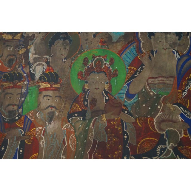 Early Korean Painting on Silk - Assembly of Buddhist Deities For Sale - Image 4 of 12
