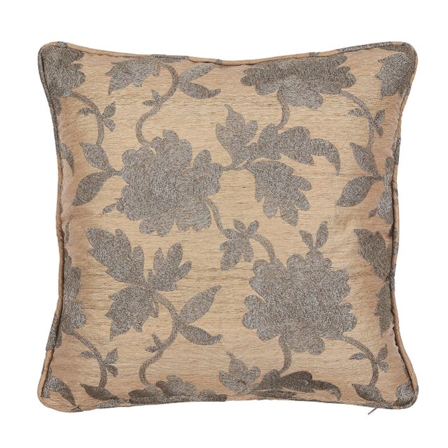 Schumacher Schumacher Moon Garden Pewter Pillow For Sale - Image 4 of 4