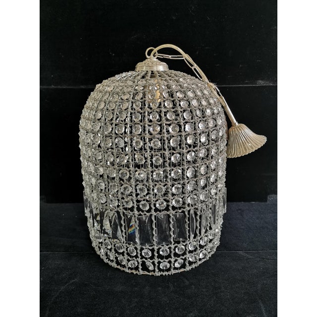 Vintage Glass Pendant Light, 1950s For Sale - Image 15 of 15