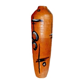 Large Mid-Century Terracotta Vase For Sale