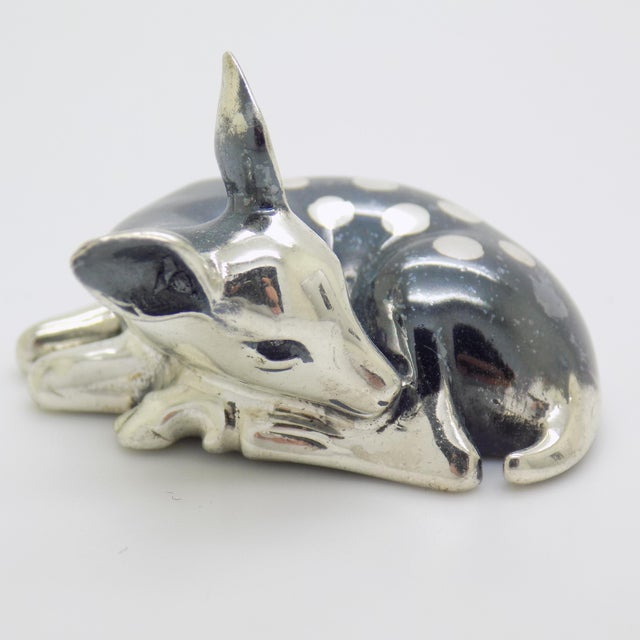 Vintage Italian Handmade Sterling Silver Deer Figurine from Saturno, 1980s For Sale - Image 12 of 12