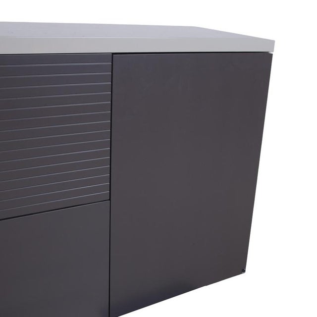 Gray Wooden Sideboard with Manual Function and Lighting from WK Wohnen For Sale - Image 8 of 18