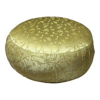 Chartreuse Silk Meditation Cushion For Sale