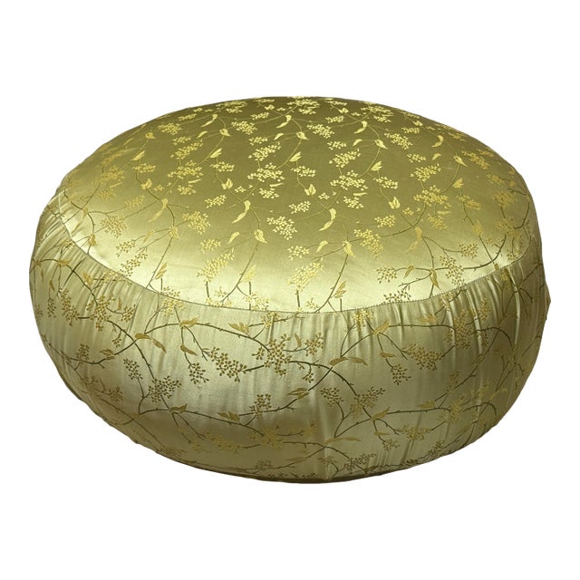 Chartreuse Silk Meditation Cushion For Sale