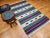 Vintage American Southwestern Kilim, Handwoven Wool, Stripe Pattern, Ivory & Green, 4’ X 8’ For Sale - Image 4 of 12