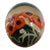 Vintage Mouth Blown Glass Paper Weight With Red Flowers by Robert Eickholt For Sale