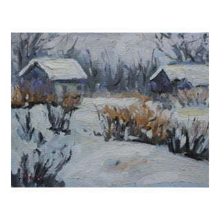 Winterscapes — Winter Snowscape (Original Oil Painting) For Sale