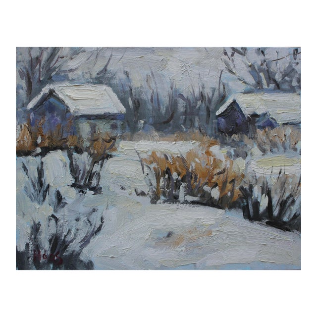 Winterscapes — Winter Snowscape (Original Oil Painting) For Sale
