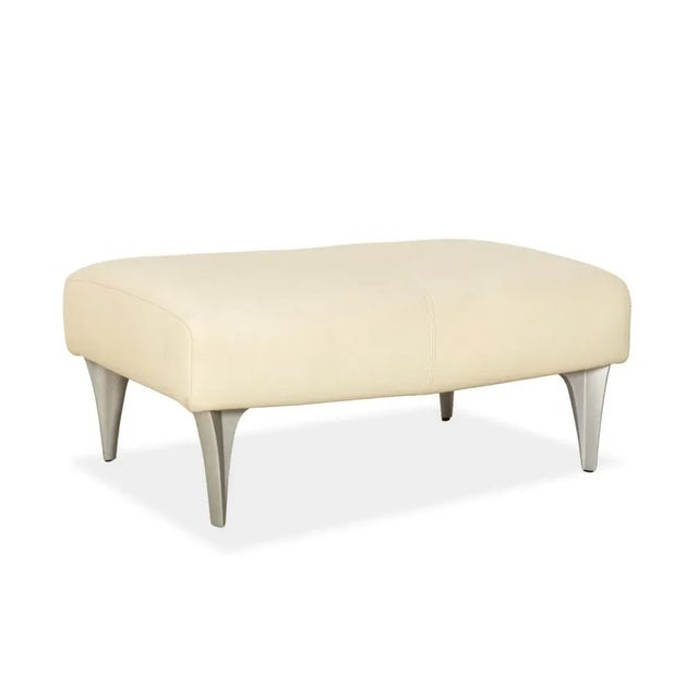 Model 1600 Leather Stool Cream White from Rolf Benz For Sale - Image 10 of 10