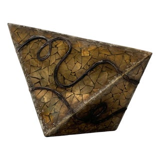 Fragments of Golden Mirror Vase, 1980s For Sale