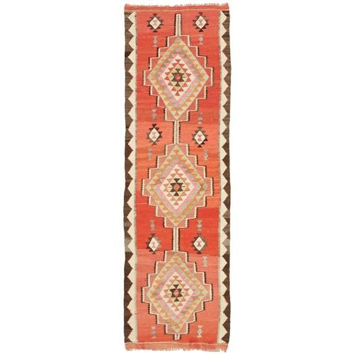 Herki kilim runners are authentic vintage pieces woven 50 to 70 years ago by skilled tribal women living along the...