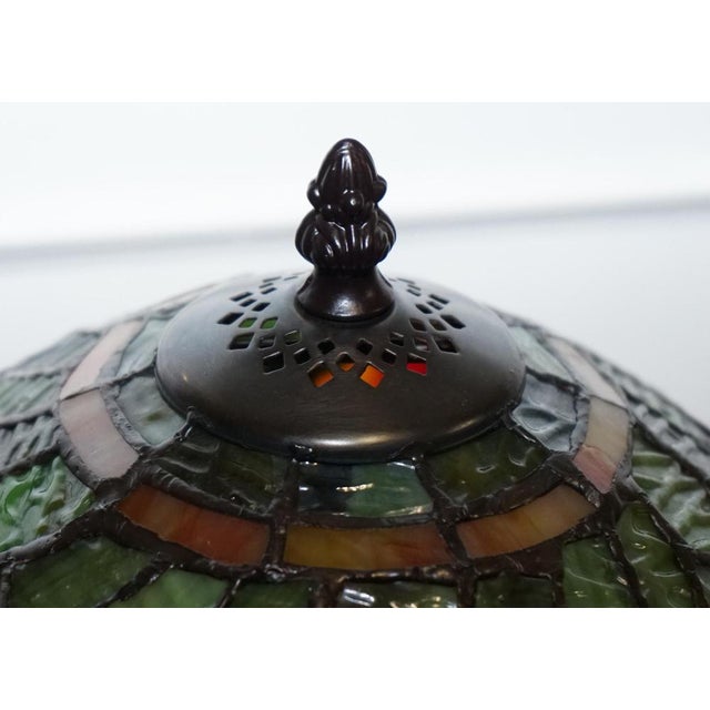 Vintage Tiffany Style Dragonfly Table Lamp For Sale - Image 6 of 11