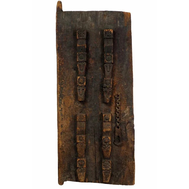 Antique Carved Wooden Door, Nuristan, Afghanistan For Sale - Image 11 of 11