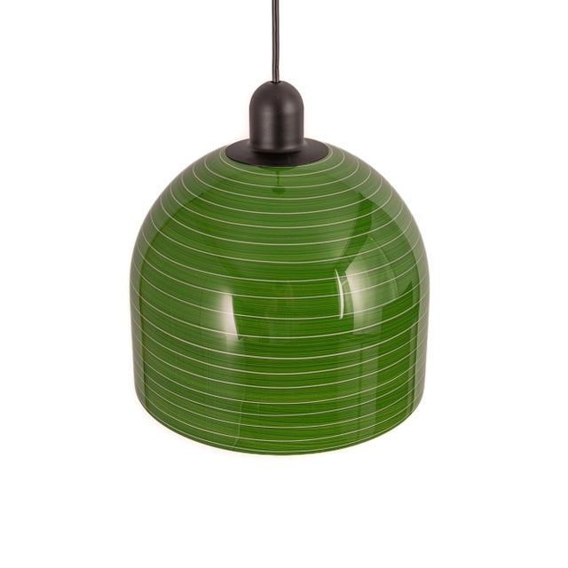 1970s Green Glass Pendant Light by Peill Putzler, Germany, 1970 For Sale - Image 5 of 11