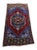 1990s Turkish Blue Medallion Yastik Rug For Sale