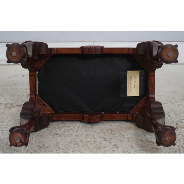 Kittinger Chippendale Claw Foot Mahogany Ottoman For Sale - Image 11 of 13