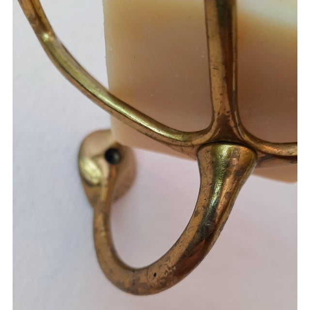 Vintage Wall Mounted Antique Brass Soap Dish Cup Holder For Sale - Image 10 of 13
