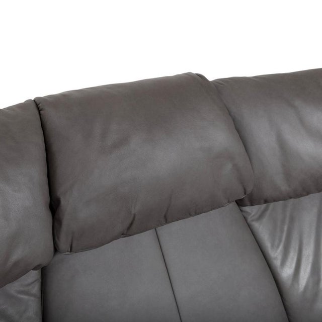 Trapez 3-Seater Sofa in Grey Leather from Himolla For Sale - Image 11 of 18