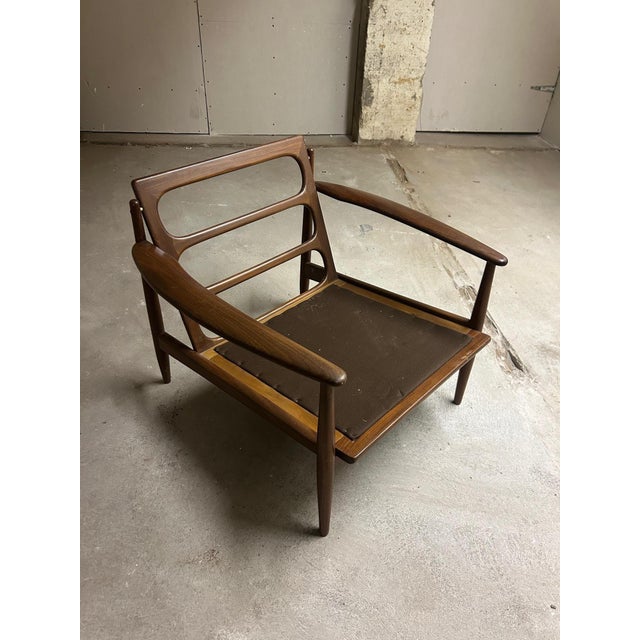 Vintage Scandinavian Lounge Chairs by Grete Jalk for Poul Jeppesens Møbelfabrik, 1960s, Set of 2 For Sale - Image 9 of 12