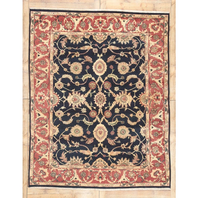 Late 20th Century Vintage Indian Rug - 07'11 X 10'01 For Sale - Image 9 of 9