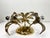 Beautiful ceiling lamp attr. to Willy Daro, consisting of 3 gold tone brass flowers on a circular brass plated base with a...