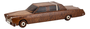 21st Century Hand Carved Wooden Cadillac Car Model