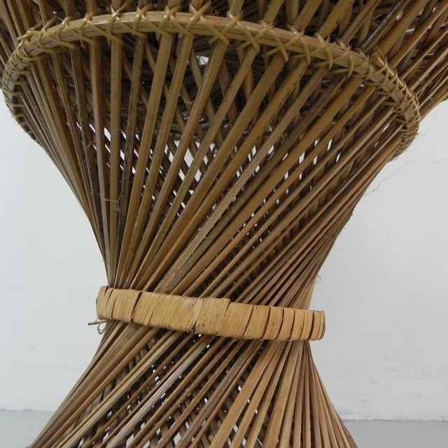 Small Vintage Rattan & Bamboo Emmanuelle Chair, 1970s For Sale - Image 9 of 18