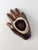 Brown Hand-Shaped Ceramic Dish from Vallauris, 1960s For Sale - Image 8 of 10