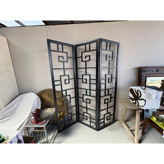 Late 20th Century Asian Modern Room Divider Screen For Sale - Image 10 of 10