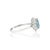 Metal 1.38ct Aquamarine & Diamond Vintage Statement Ring in 14k White Gold Size 9 For Sale - Image 7 of 15