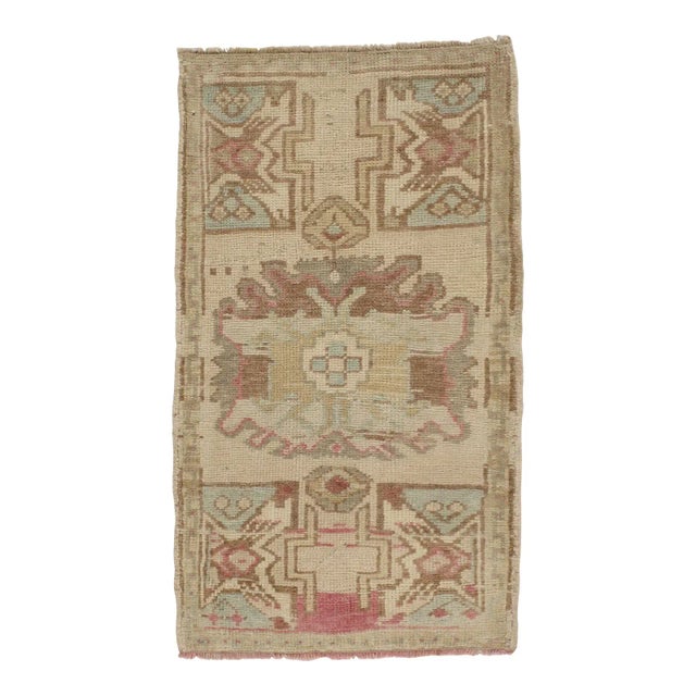 A Vintage Turkish Yastik Rug 1'7 X 2'11 For Sale - Image 4 of 4