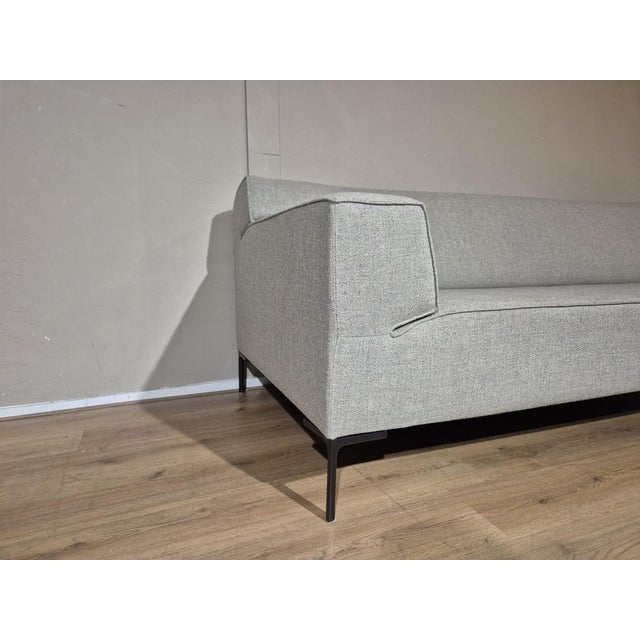 Vintage Three-Seater Sofa in Gray Fabric For Sale - Image 10 of 13