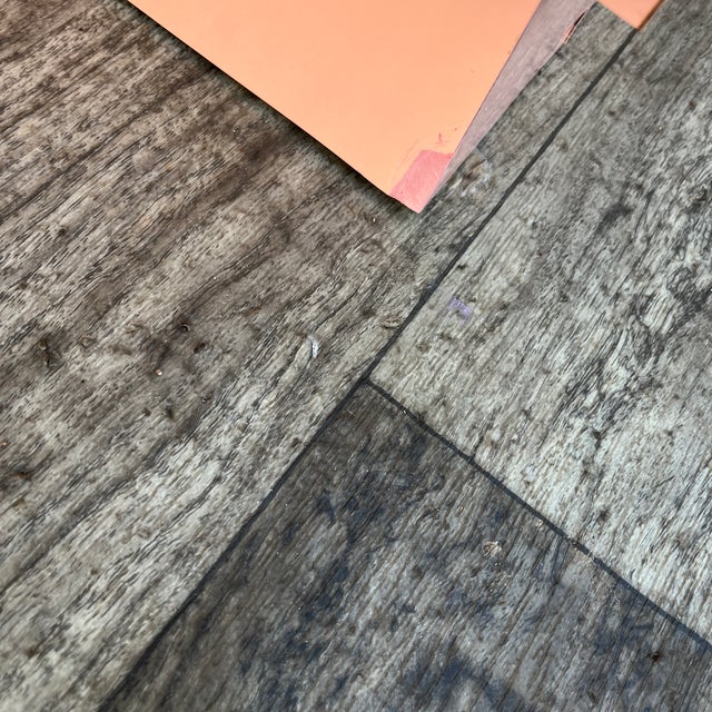 A Pair of Custom Made Postmodern Pink Waterfall Formica Nightstands. Circa 1980s For Sale - Image 9 of 18