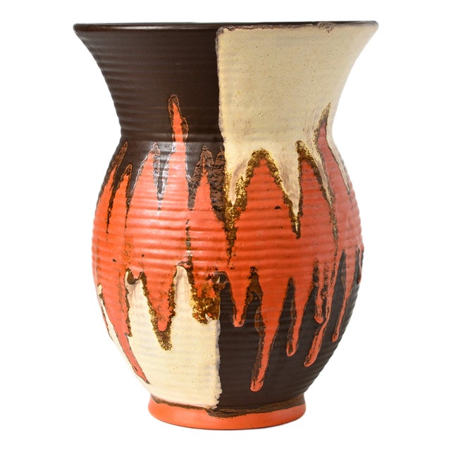Art Deco Uranium Glaze Vase from Carstens, 1930s For Sale