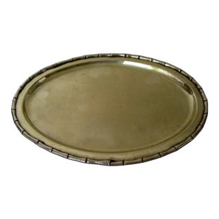 Vintage Brass Serving Tray For Sale