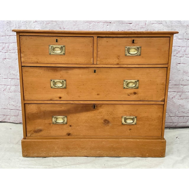 Campaign Pine Campaign Chest of Drawers For Sale - Image 3 of 10