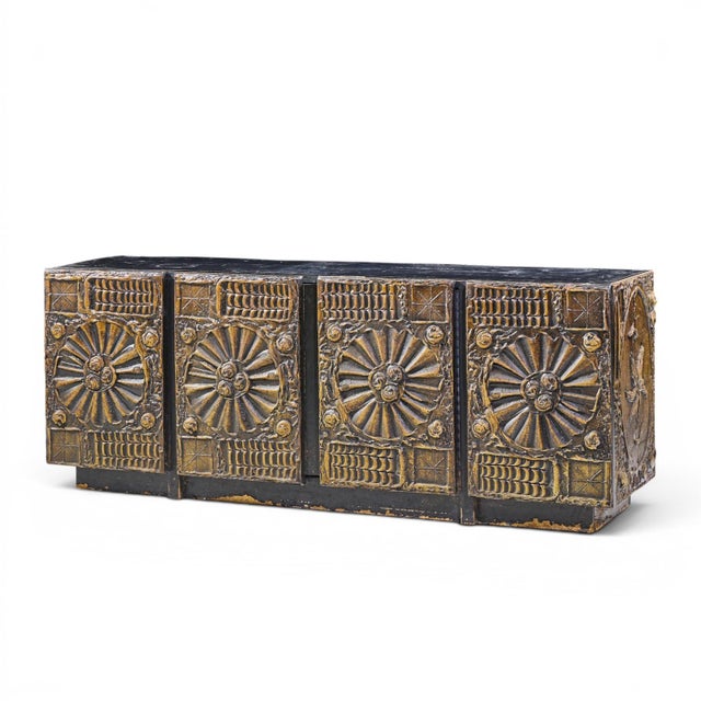 Mid-Century Modern Adrian Pearsall for Craft Associates Mid Century Goop Brutalist Credenza For Sale - Image 3 of 8