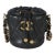 Black Quilted Lambskin Micro Bucket Bag For Sale