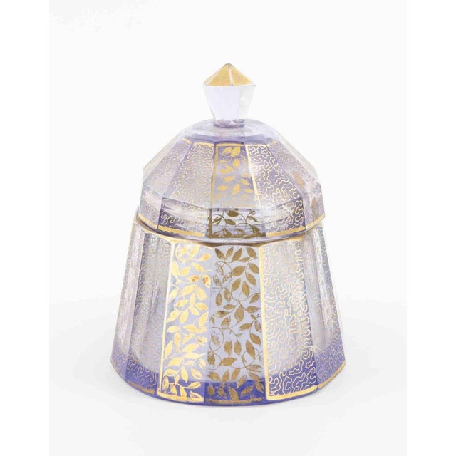 Art Nouveau Moser Glass Dresser Box, Early 20th Century For Sale - Image 4 of 6