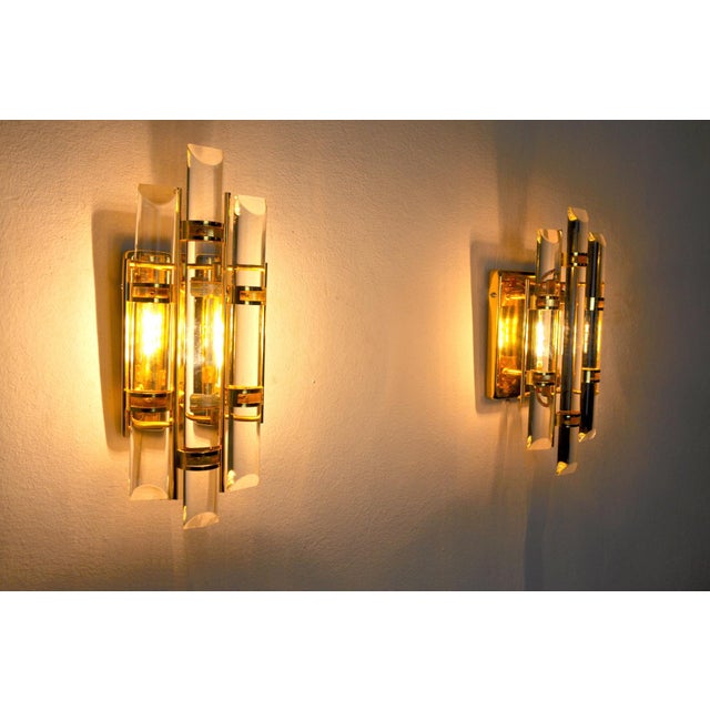 Venini Murano Glass Sconces by Paolo Venini, Italy, 1970s, Set of 2 For Sale - Image 4 of 9