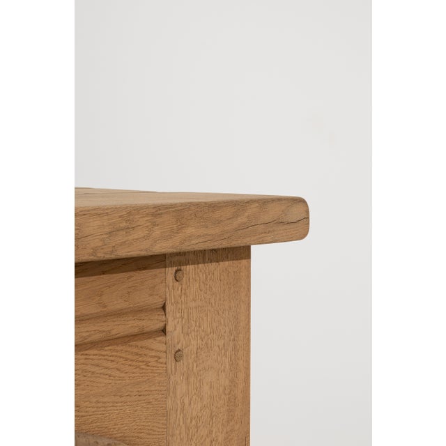 Brutalist Brutalist Oak Buffet With Iron Hardware For Sale - Image 3 of 11