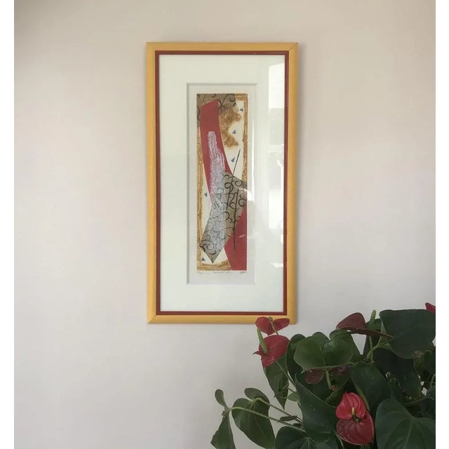 Bernard Alligand, Embers, 2002, Carborundum Engraving & Collage For Sale - Image 4 of 6