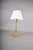 Brass Corinthian Column Table Lamp with Pleated Shade, 1930s For Sale - Image 9 of 13