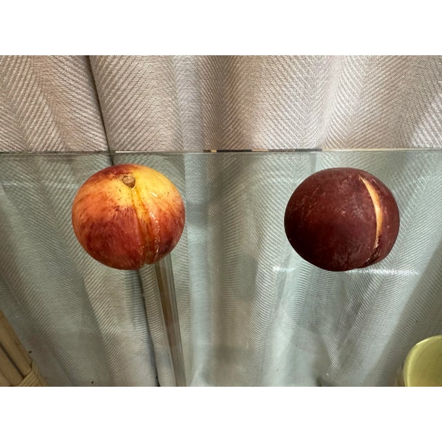 Italian Hand-Painted Italian Marble Plum, Pair For Sale - Image 3 of 3