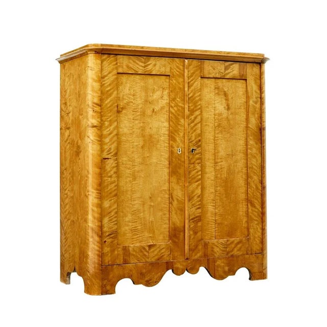 19th Century Swedish Birch Cupboard, 1860s For Sale - Image 11 of 11